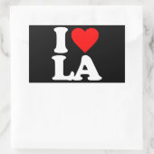I LIEBE LA RECHTECKIGER AUFKLEBER (Tasche)