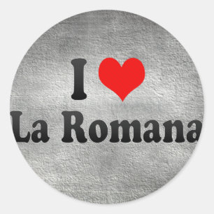 I Liebe-La Romana, Dominikanische Republik Runder Aufkleber