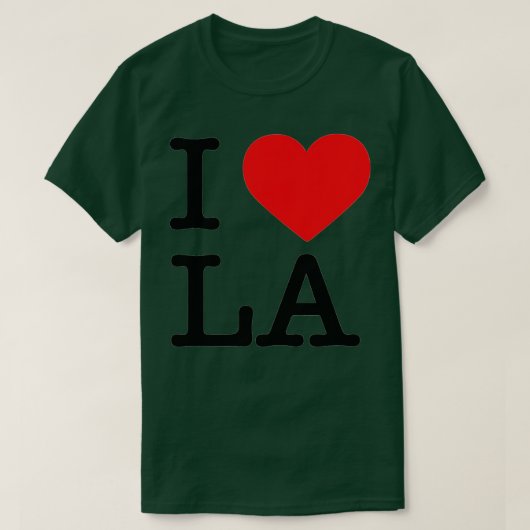 I Liebe LA Short Sleeve I Heart Los Angeles Top (Design vorne)