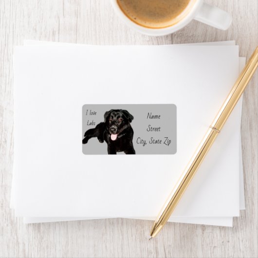 I LIEBE LABRADOR ADRESSAUFKLEBER (Insitu)