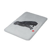 I Liebe-Labrador-Retriever! Badematte (Schrägansicht)