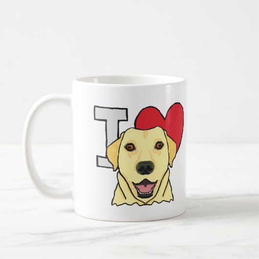 I Liebe Labradors Kaffeetasse (Links)