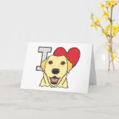 I Liebe Labradors Karte (Gelbe Blume)