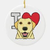 I Liebe Labradors Keramik Ornament (Hinten)