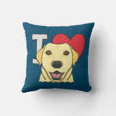 I Liebe Labradors Kissen (Rückseite)
