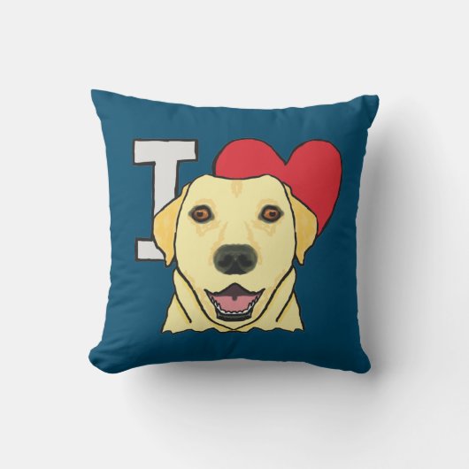 I Liebe Labradors Kissen (Vorderseite)