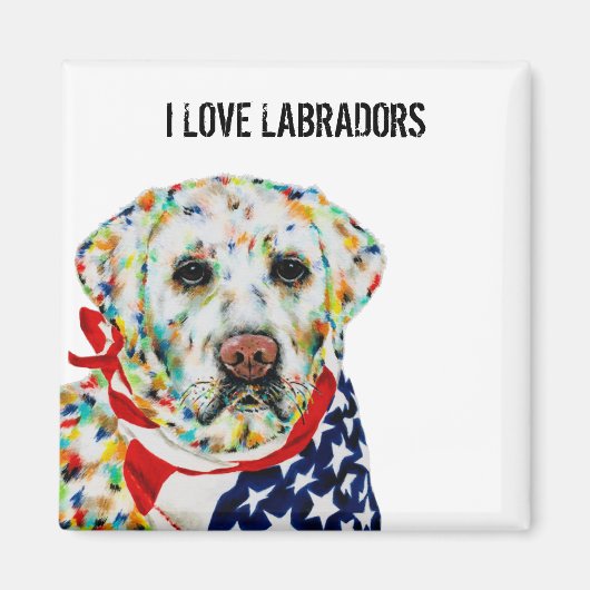 I Liebe Labradors Magnet (Vorne)
