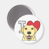 I Liebe Labradors Magnet (Vorderseite/Rückseite)