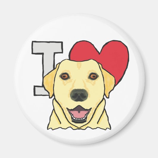 I Liebe Labradors Magnet (Vorne)
