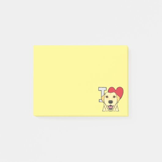 I Liebe Labradors Post-it Klebezettel (Vorderseite)