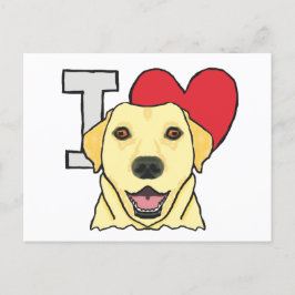 I Liebe Labradors Postkarte