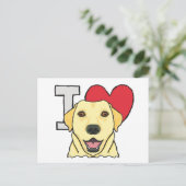 I Liebe Labradors Postkarte (Stehend Vorderseite)