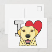 I Liebe Labradors Postkarte (Vorne/Hinten)