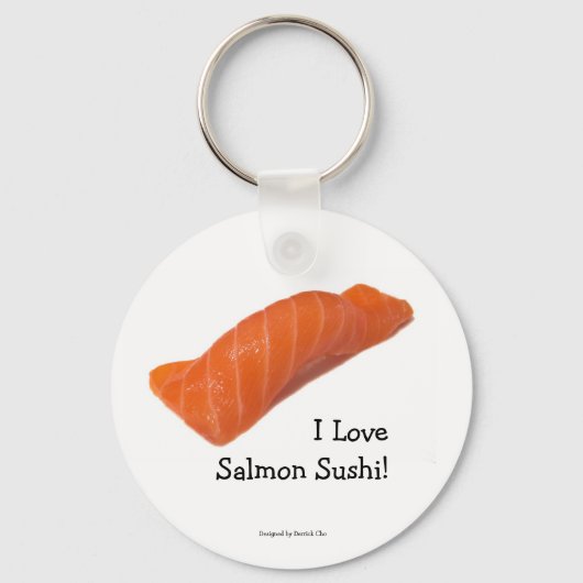 I Liebe Lachs Sushi Schlüsselanhänger (Vorderseite)