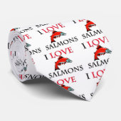 I Liebe-Lachse Krawatte (Gerollt)