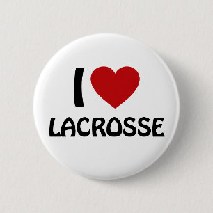 I Liebe Lacrosse Button