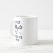 I Liebe Lacrosse Mamas Funny Lax Kaffeetasse (Vorderseite Links)