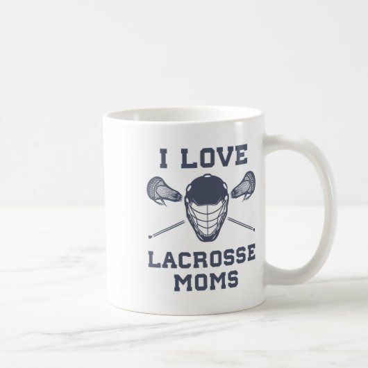 I Liebe Lacrosse Mamas Funny Lax Kaffeetasse (Rechts)
