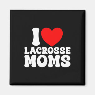 I Liebe Lacrosse Mamas Herz Funny Lax Lacrosse Hot Magnet