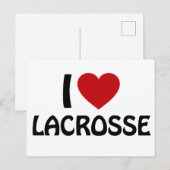 I Liebe Lacrosse Postkarte (Vorne/Hinten)