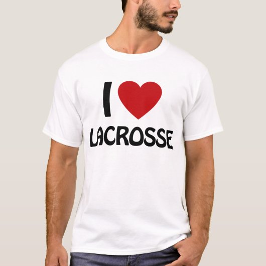I Liebe Lacrosse T-Shirt (Vorderseite)