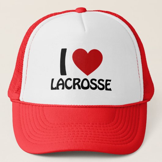 I Liebe Lacrosse Truckerkappe (Vorderseite)