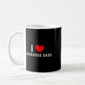 I Liebe Lacrosse Vaters Funny Red Heart Kaffeetasse (Links)