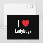 I Liebe Ladybugs Postkarte (Vorne/Hinten)