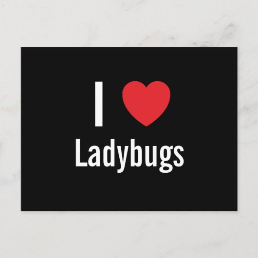 I Liebe Ladybugs Postkarte (Vorderseite)