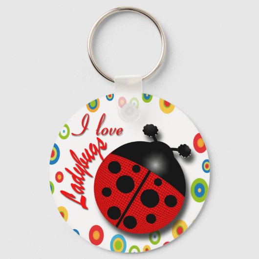I Liebe Ladybugs Schlüsselanhänger (Vorderseite)