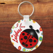 I Liebe Ladybugs Schlüsselanhänger (Vorderseite)