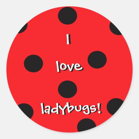 I Liebe Ladybugs Sticker (Vorderseite)