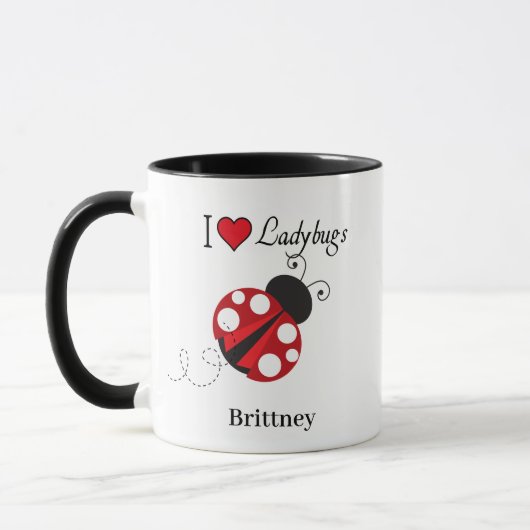 I Liebe Ladybugs Tasse (Links)
