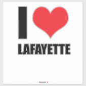 I Liebe Lafayette Aufkleber (Blatt)