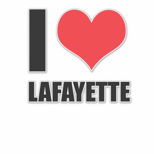 I Liebe Lafayette Aufkleber (Vorderseite)