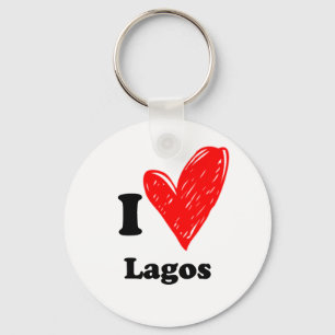 I Liebe Lagos Schlüsselanhänger