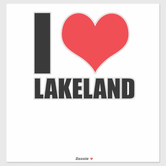 I Liebe Lakeland Aufkleber (Blatt)