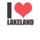 I Liebe Lakeland Aufkleber (Vorderseite)