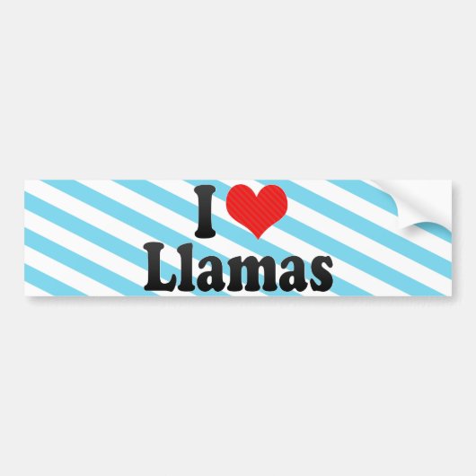 I Liebe-Lamas Autoaufkleber (Vorne)