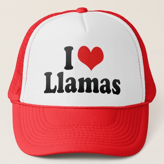I Liebe-Lamas Truckerkappe (Vorderseite)