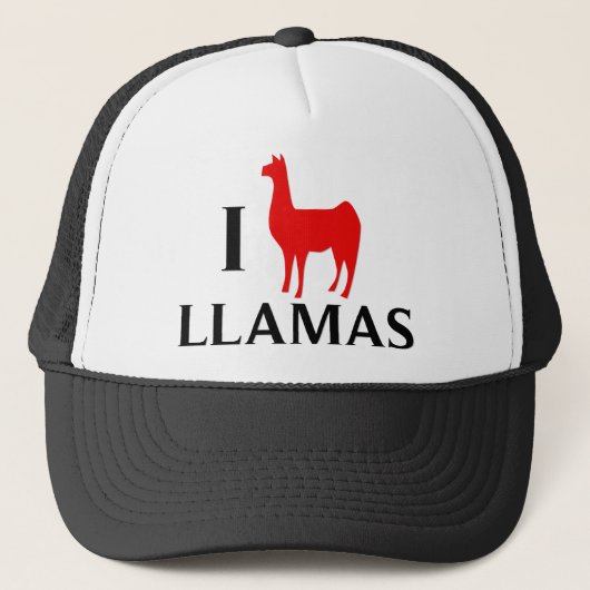 I Liebe-Lamas Truckerkappe (Vorderseite)