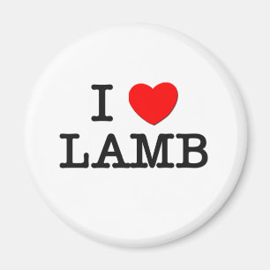 I Liebe LAMM (Nahrung) Magnet