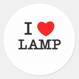 I Liebe-Lampe Runder Aufkleber