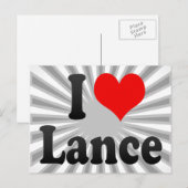I Liebe Lance Postkarte (Vorne/Hinten)