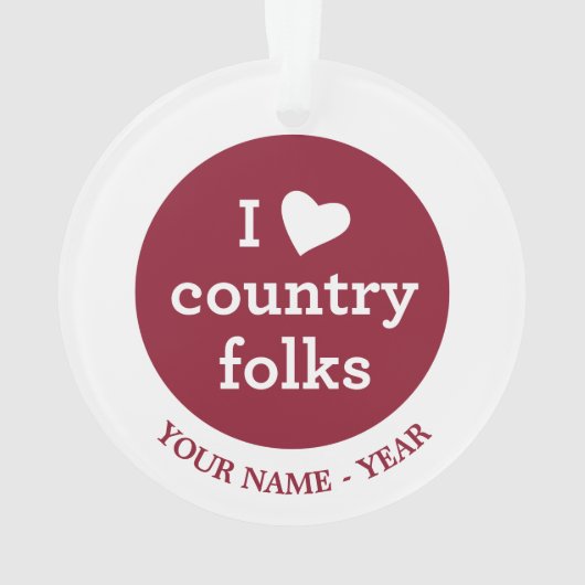 I Liebe-Land Ornament (Rückseite)