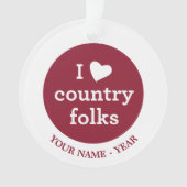 I Liebe-Land Ornament (Vorderseite)