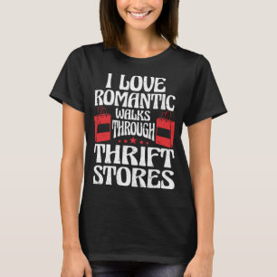 I Liebe Lange romantische Spaziergänge durch dicke T-Shirt