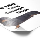 I Liebe Lange Wurst Hunde Funny Dackel Dackel Fotodruck (Ecke)