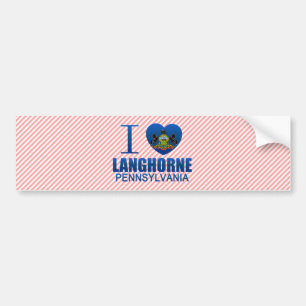 I Liebe Langhorne, PA Autoaufkleber