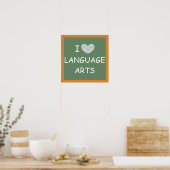 I Liebe Language Arts Poster (Küche)